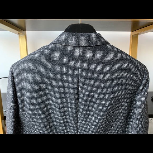 Saint Laurent 19SS Grey Checked Wool Coat - Picture 2 of 9